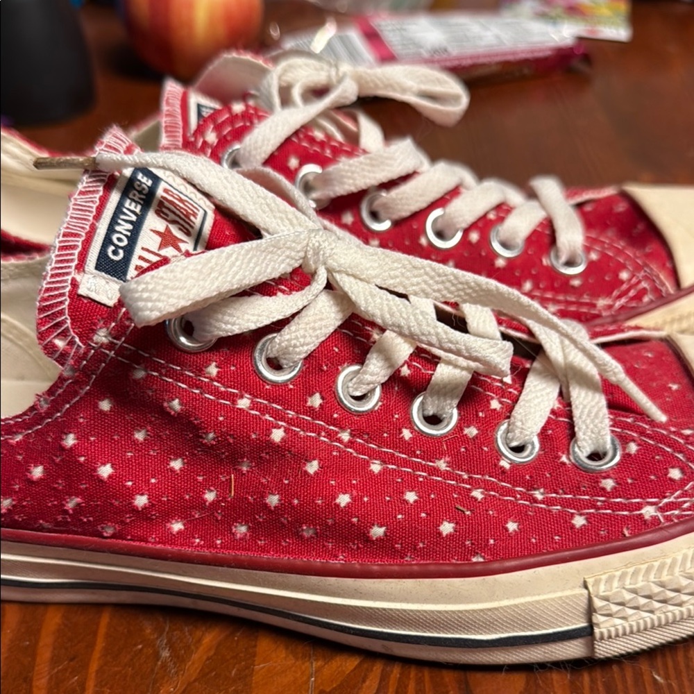 Converse Red and White Star Sneakers